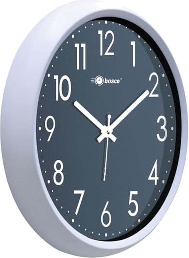 Bosco Decorative Non Ticking Silent, Black Elegant 30 CM, Modern Design Round Wall Clock for Home, Living Room, Bedroom, Office and Kitchen | BWC-1245 - Image 2